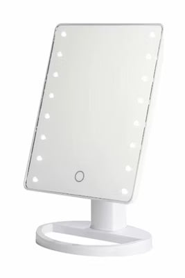 Battery-Powered LED Lighted Makeup Mirror with Touch Control