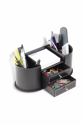 Genuine leather pencil case with spectacle design