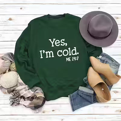 Letter Print Round Neck Long Sleeve Pullover Sweatshirt