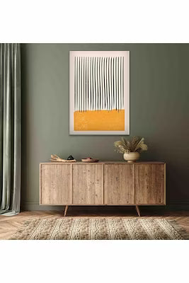 Line Pattern Cotton Canvas Decorative Painting