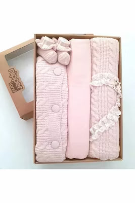 Luxury organic cotton baby bedding set with wool blanket and pillowcase