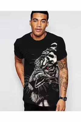 Lion Printed Oversized T-Shirt