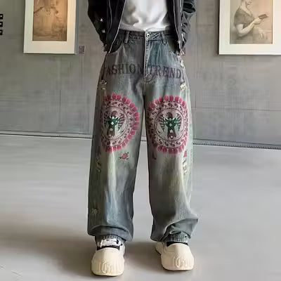 Loose Fit Printed Pants