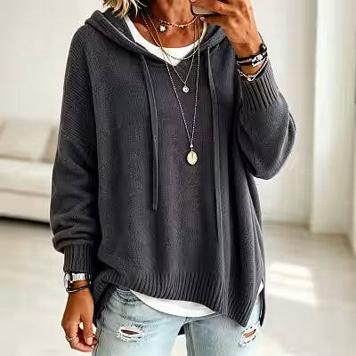 Loose-fitting Long-sleeve Pullover Sweater - image 3