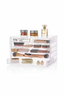 5-drawer makeup organizer with large storage compartments
