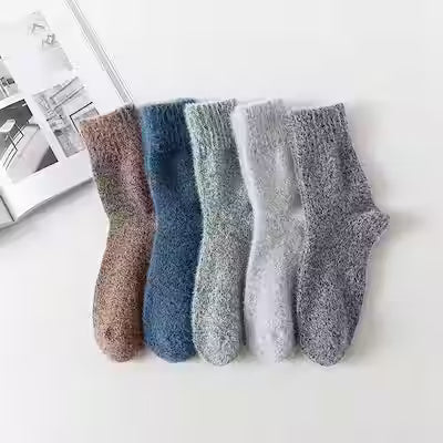 Men's Thick Warm Wool Socks with Parallel Lines
