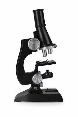 Beginner microscope set with 100x, 200x, and 400x magnification
