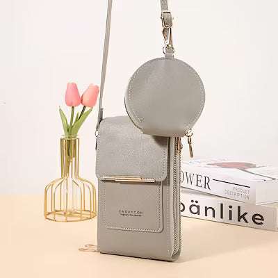 Multi-Compartment Crossbody Mini Coin Purse
