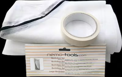 Dust Barrier Fabric with Zipper and Adhesive Tape, 330 cm Length (Includes 25 m Roll and Tape)