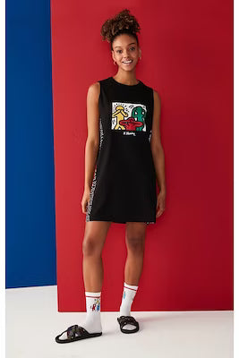 Sustainable Keith Haring Print Nightgown