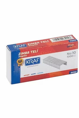 Kraf No. 10 Small White Staples - 10,000 Staples in 10 Packs