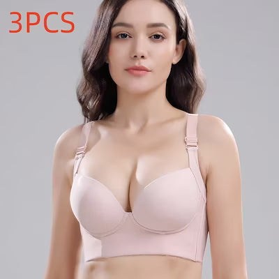 No Wire Plus Size Push Up Bra for Beautiful Back
