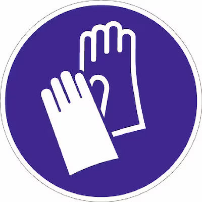 Hand protection sign for compliance with safety standards