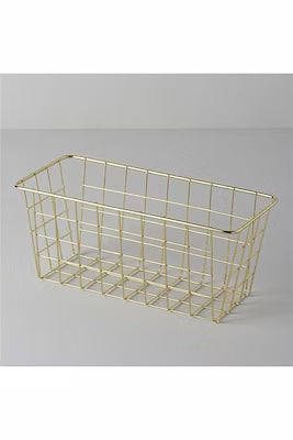 Gold metal decorative basket