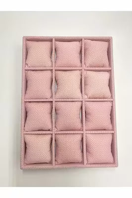 Padded watch bracelet stand for 12 watches