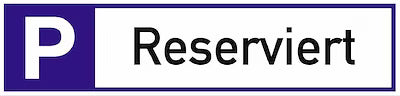 Parking space reservation sign for clear lot management