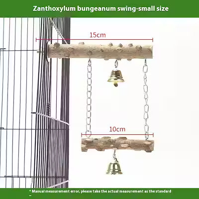 Parrot Solid Wood Swing Stand for Large Birds