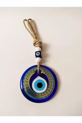 Handcrafted Glass Evil Eye Wall Ornament – 9 cm Diameter