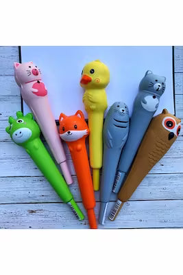 Soft Pen-shaped Stress Reliever in Mixed Colors