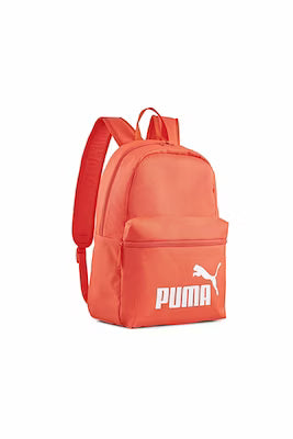 Red unisex backpack for daily use with large interior