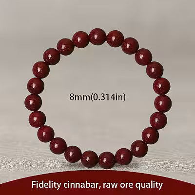 Plain cinnabar bracelet – simple red metal band for everyday wear - image 2