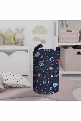 Planets Pattern Laundry and Toy Basket 45 x 35 cm
