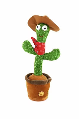 Lighted dancing cactus toy with music and voice recording feature