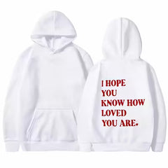 Plus Size Casual Printed Drawstring Hoodie