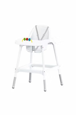 Ergonomic highchair with removable tray and toy holder