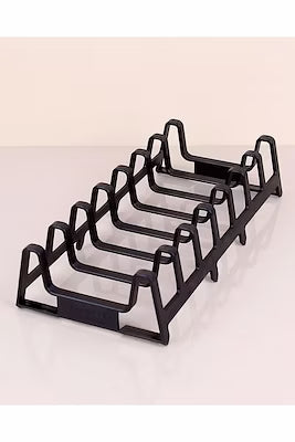 Adjustable plate and pot lid stand for kitchen organization