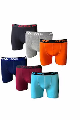 Six-Pack Men's Cotton-Elastane Boxer Shorts