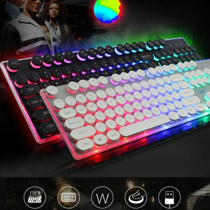Dragon Led Backlight Gaming Usb Wired Keyboard Mouse Set