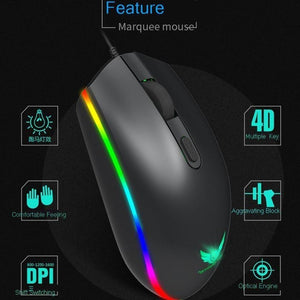 Dragon Led Backlight Gaming Usb Wired Keyboard Mouse Set