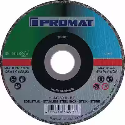 Universal cutting disc for metal and stone