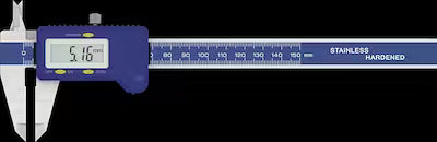 Digital Caliper with Capacitive Measuring System, 8‑150 mm Range, Replaceable Metric/Imperial Scale