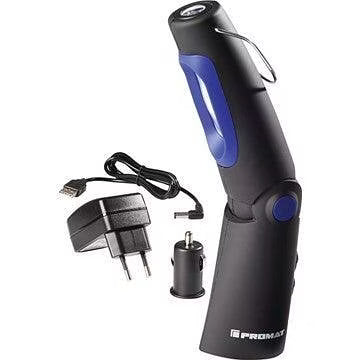Foldable LED work light with magnetic base and 30-hour runtime