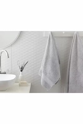 100% cotton face towel 50 x 90 cm gray — pack of 1