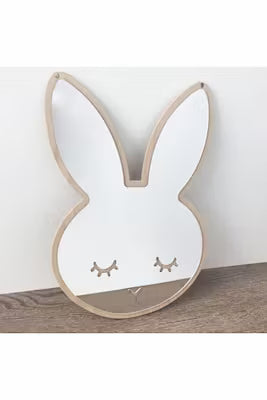 Rabbit Shaped Kids Room Mirror – 36 × 24 cm