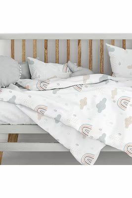 Rainbow duvet cover set for kids with vibrant colors