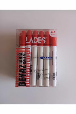 24-piece set of red wooden whiteboard markers for classrooms and offices