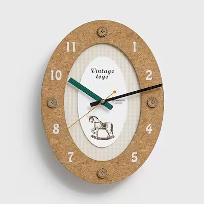 Retro Bauhaus Wall Clock No Drill