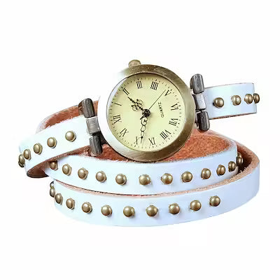 Rivet Leather Watch Chain