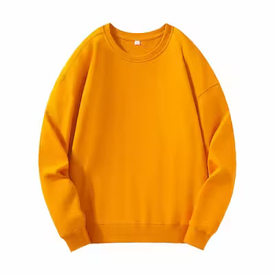 Round Neck Sweater Men's Combed Cotton Drop Shoulder Pullover - image 7