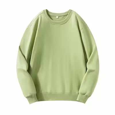 Round Neck Sweater Men's Combed Cotton Drop Shoulder Pullover - image 4