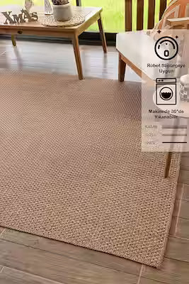 Modern jute-based knitted rug with durable cotton fibers for high-traffic areas - image 2