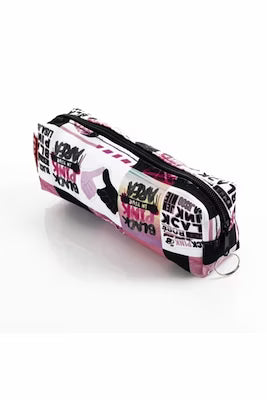 Black and Pink Patterned Ballpoint Pen