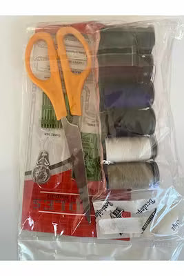 Compact Sewing Kit with Scissors, Needles and Thread in Portable Box - image 2