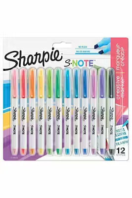 12-Piece Creative Marker Set with Dual-Tip Design
