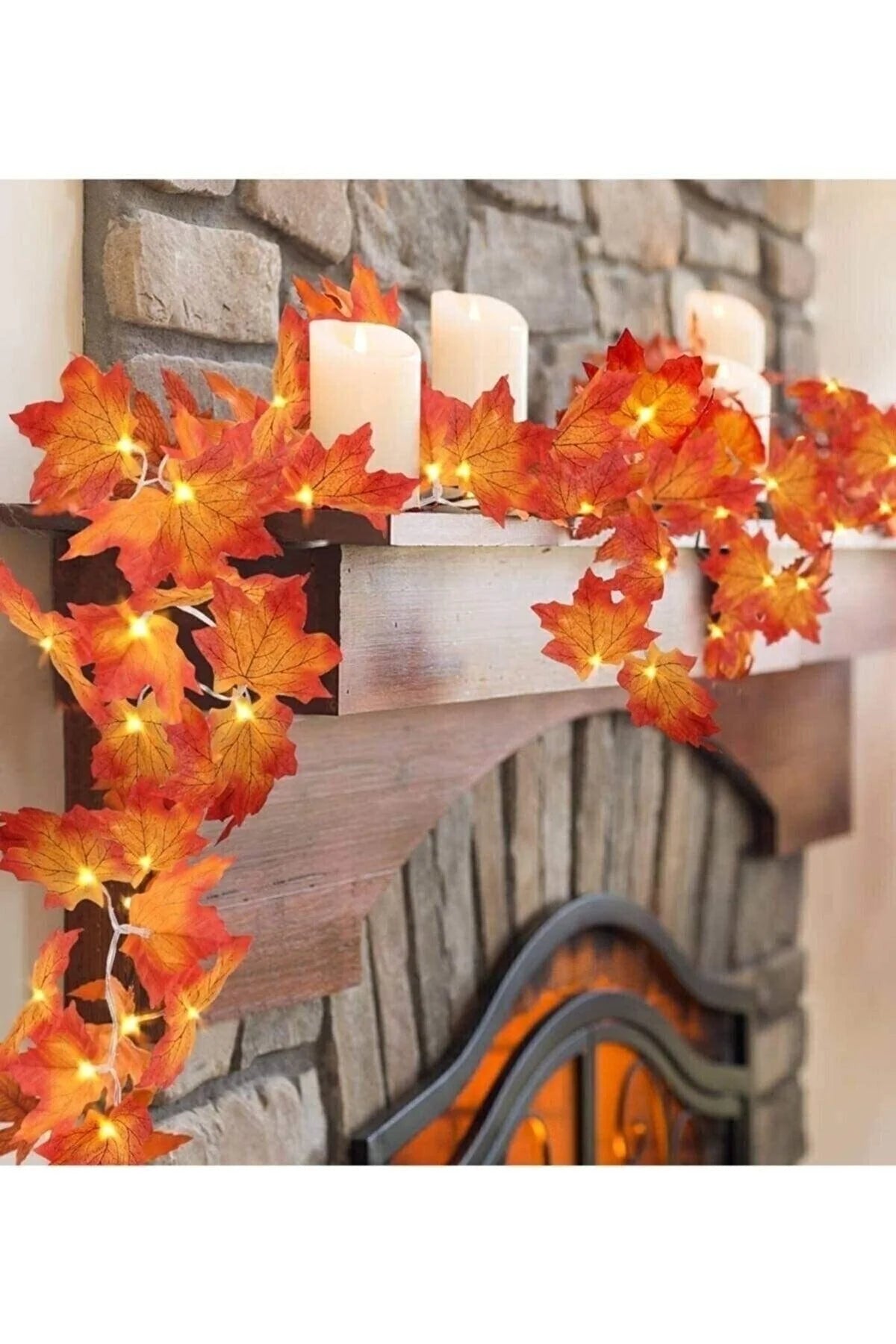 LED artificial autumn ivy
