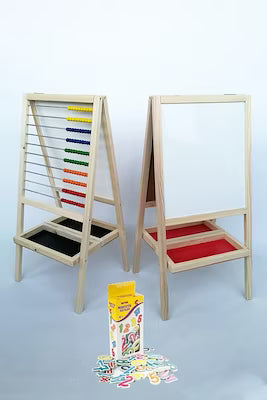 Folding magnetic abacus for children with wooden stylus